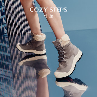 COZY STEPS可至冬季茸至系列休闲加绒户外保暖女式厚底雪地靴8077 35