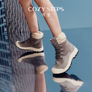 COZY STEPS可至冬季茸至系列休闲加绒户外保暖女式厚底雪地靴8077 35