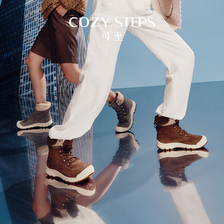 COZY STEPS可至冬季茸至系列休闲加绒户外保暖女式厚底雪地靴8077 35