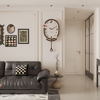 章誉 奶油风 GZ25031102 挂钟 余音袅袅 静音+摇摆