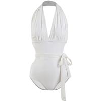 亦美珊连体泳衣女高级感2025年ins风性感纯欲海边度假泡温泉 XL 精品白