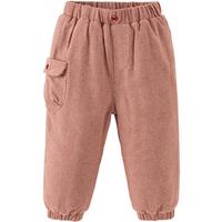 戴维贝拉（DAVE＆BELLA）2024冬装女童棉裤儿童格子束脚裤小童休闲裤女宝宝夹棉长裤 红灰格 90cm（身高80-90cm）