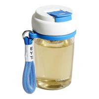 乐扣乐扣 编织款玻璃水杯隔热杯套直身复古创意杯子 350ml LLG698(黑色)