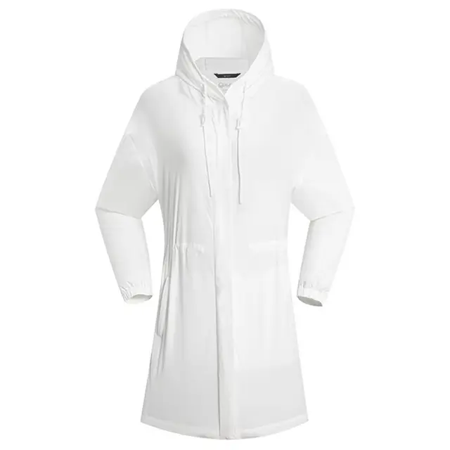 芬兰HALTI夏季女士防晒衣长款户外透气UPF50+皮肤衣HWJDA2934S 白亮色 160