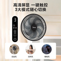 美的 电风扇落地扇家用节能省电强力卧室宿舍遥控立式轻音摇头风扇