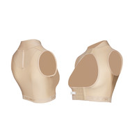 倩美富贵包吸脂术后塑身衣背部抽脂背心式上半身无束缚排扣可调节 jx14 黑色 富贵包术后 3XL