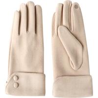 CACUSS保暖手套女士秋冬季加绒加厚防风户外骑行可触屏运动防寒手套卡其