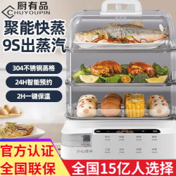 德国电蒸锅外置加水家用大容量多功能蒸煮一体全自动电蒸箱早餐机
