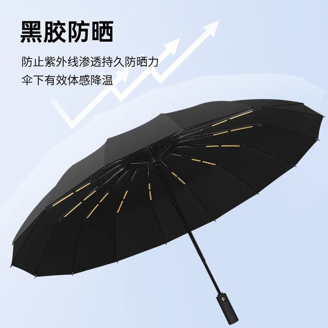 岛屿星罗 全自动雨伞 48骨 黑色