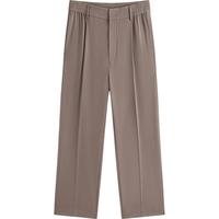 GXG男装 咖色直筒西装裤垂顺薄休闲裤 24年夏G24X022016 咖色 L