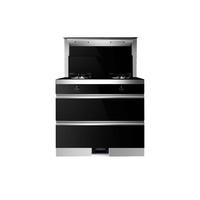 欧兰宝无烟柴火集成灶家用一体灶农村新型自建房多功能消毒柜蒸烤新式土灶柴火炉灶 0.9米-双燃气灶 液化气(后面+右面排烟)-包安装