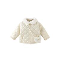 戴维贝拉 DAVE＆BELLA）女童棉服加厚儿童外套小童棉衣2023冬装小香风宝宝夹棉外衣