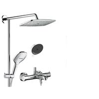 hansgrohe 汉斯格雅 飞雨系列 26777007S 淋浴花洒套装+境雨手持花洒 白色