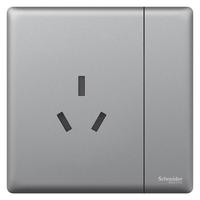 Schneider Electric 施耐德电气 皓呈系列 A3T15_16S_WE_C1 一开三孔16A插座 奶油白
