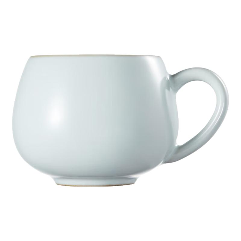 雅瓷汝窑茶杯陶瓷泡茶杯办公室马克杯礼盒装尔雅杯 汝窑尔雅杯 340ml 1只