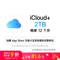 苹果 Apple iCloud+ 2TB 12个月权益包 适用iPhone/iPad/Mac