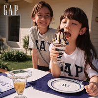 Gap男女童2025春季新款印花logo纯棉短袖T恤儿童装上衣美版708370
