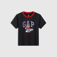 Gap【大小童同款】男女童2025夏季新款logo小熊纯棉T恤儿童装767143