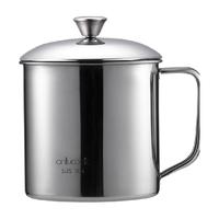 onlycook 304不锈钢杯子儿童水杯 牛奶杯子带盖喝水杯子家用口杯