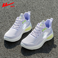 回力女鞋运动鞋女款2025夏季减震轻便军训初中生网面跑步鞋子女 紫色 35