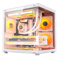 半岛铁盒(PADO)白泽 元流 白色 海景房机箱 (无A柱/支持MATX主板/240水冷/7风扇位/270°全景/左右分仓) 白泽元流 白/无立柱/MATX