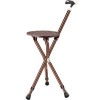 善行者老人拐杖凳拐杖椅子三脚手杖凳折叠座椅户外三角凳助行器SW-B30