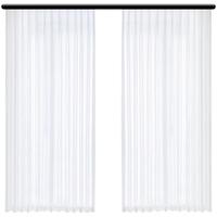 米华窗帘纱帘透光不透人幻影纱成品客厅阳台白窗纱 幻影纱-奶油黄 宽2.7米*高2.5米韩褶款1片