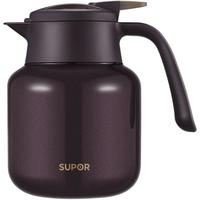 SUPOR 苏泊尔 焖茶壶家用泡茶保温壶大容量水壶316L不锈钢保温瓶热水壶砂金红