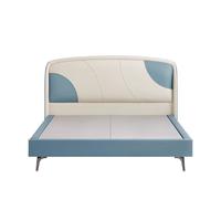 金可儿（Kingkoil）青少年床架实木框卧室生态环保皮床童话森林 晴日蓝1.5*2米 童话森林-晴日蓝