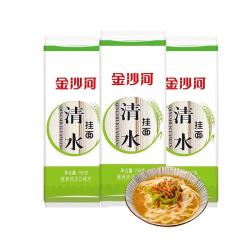 金沙河 面条 挂面 方便食品 清水挂面 扁袋750克*3袋