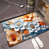 KAYE 浴室地垫 入户门脚垫 GZN-3D幻境-并蒂花开 40X60cm