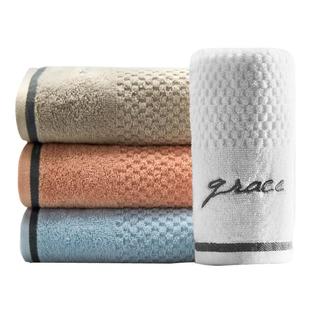 GRACE 洁丽雅 毛巾 4条 34*68cm 80g 红+兰+白+灰