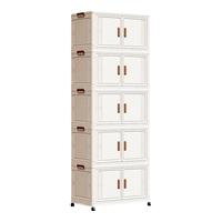 美煮妇书籍收纳箱可折叠箱子收纳柜教室装书本收纳盒透明整理储物2 50cm面宽3层【透明】