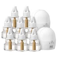 彩虹电热蚊香液（灭蚊液）套装无味驱蚊电蚊香液家用温和（灭蚊器） 34ml*8瓶+2器【驱蚊360夜】