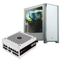 美商海盗船 RM750白色全模组80PLUS金牌电源+ 4000D钢化玻璃中塔ATX白色机箱优惠套装