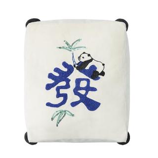 野兽派家居（tbh）熊猫嘭嘭发财麻将靠垫办公室抱枕靠垫床头双面车载靠枕 38*30cm