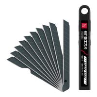 飞兹 10片装9mm60°小号刀片 高碳钢高硬度美工刀片/壁纸刀片/裁纸刀片 办公文具 FZ21508