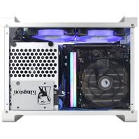 METALFISH 鱼巢 酷鱼 G5 Plus MINI-ITX机箱 半侧透 白色+双风扇+显卡延长线