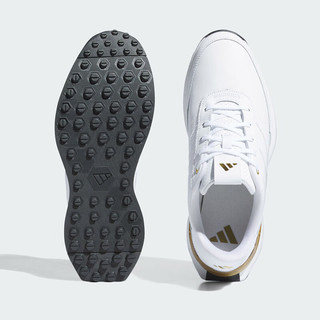 阿迪达斯 （adidas）高尔夫球鞋S2G SL LEATHER24男士舒适稳定休闲鞋golf跑步鞋男 ID8699 白/白/金 41 （UK7.5）