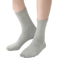 無印良品 MUJI（無印良品 ）男女通用 合脚直角 袜口无橡筋袜 灰色 23-25cm 