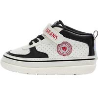 泰兰尼斯2023秋季学步鞋百搭潮男宝宝鞋子防滑软底婴童机能鞋 白/黑 21码 内长14.0/适合脚长13.0