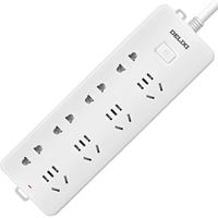 DELIXI 德力西 CD98J-LK4X4Z3 新国标插座 四位五孔+四位两孔 3m