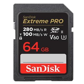  闪迪 Sandisk  高清内存卡 SD高速存储卡摄像机大卡 U3 V60 6K微单反数码相机存储卡高速读写卡 64G