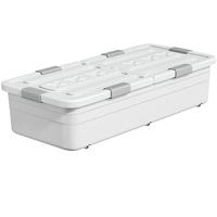 佳帮手床底收纳箱床下收纳盒扁平整理箱衣物被子储物箱带滑轮 125L1只装