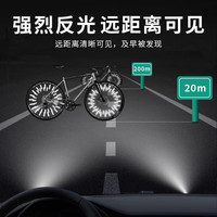 启曜邦自行车反光条夜光贴山地公路儿童平衡车防水轮胎贴装饰单车配件 辐条反光条【12条装】