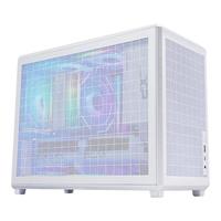 先马趣造3机箱M-ATX台式机电脑空主机箱铁网防散热尘手提mini四面网孔/5风扇位/350mm显卡/ATX电源 趣造3 白色(配TYPE-C)