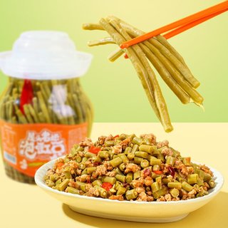 屋头老坛泡豇豆什锦泡菜酸豆角 四川下饭菜咸菜泡菜酸萝卜榨菜酱腌菜 老坛泡豇豆
