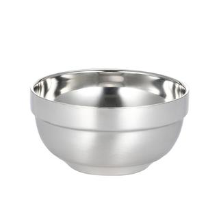尚菲优品 304不锈钢碗12cm汤碗面碗 双层隔热 白金碗6只装 SF-8112S-6 12cm304不锈钢白金碗(6只套装)