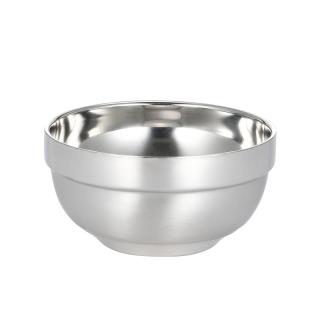 尚菲优品 304不锈钢碗12cm汤碗面碗 双层隔热 白金碗6只装 SF-8112S-6 12cm304不锈钢白金碗(6只套装)