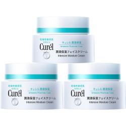 珂润 Curel）补水保湿舒缓修护敏感肌男女士进口护肤品生日礼物 保湿面霜40g*3